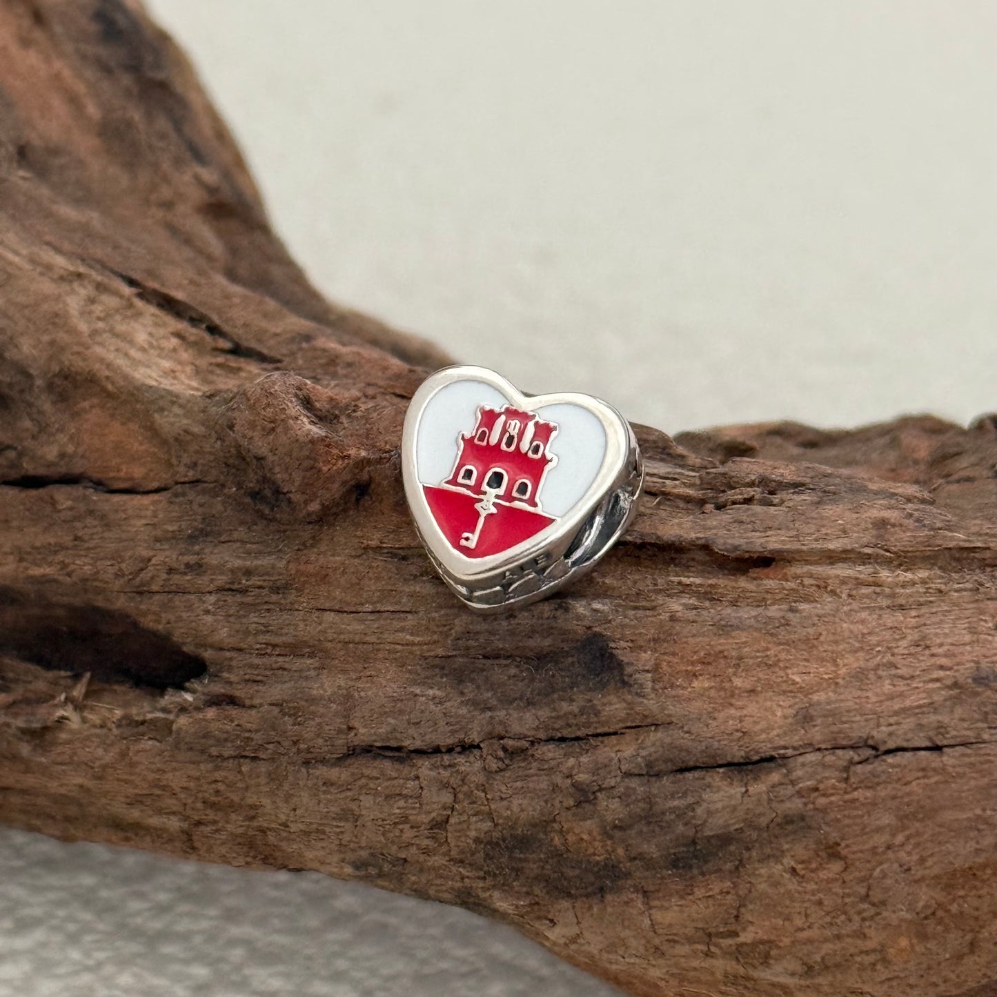 Gibraltar Exclusive Heart Bead Charm for Pandora Bracelet