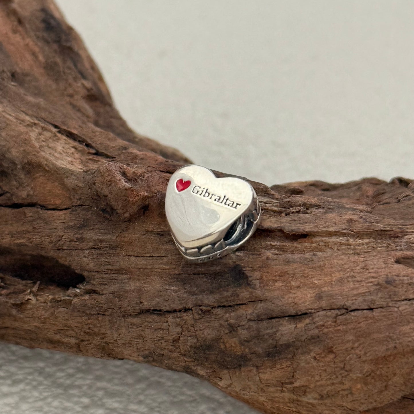 Gibraltar Exclusive Heart Bead Charm for Pandora Bracelet