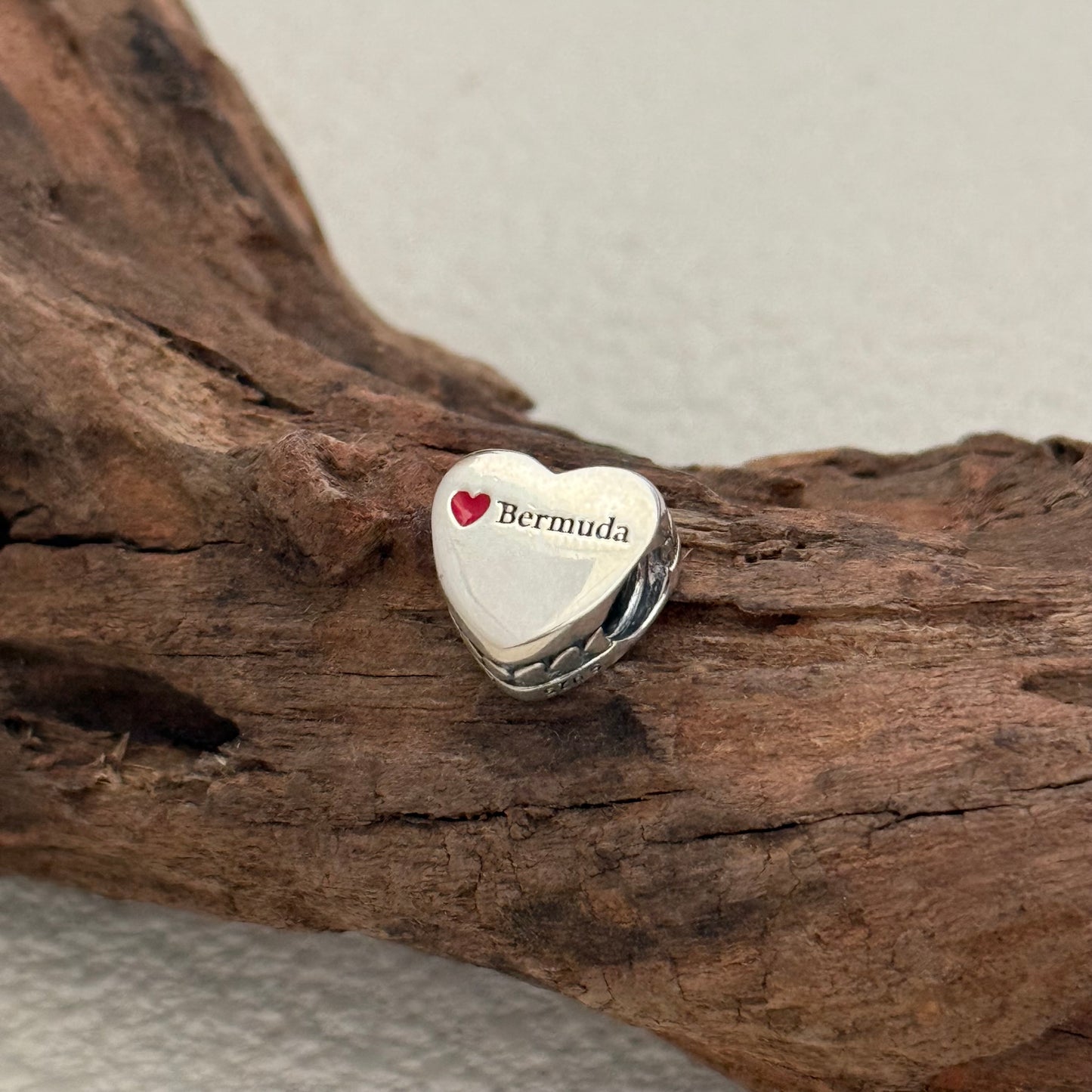 Bermuda Flag Exclusive Heart Bead Charm for Pandora Bracelet