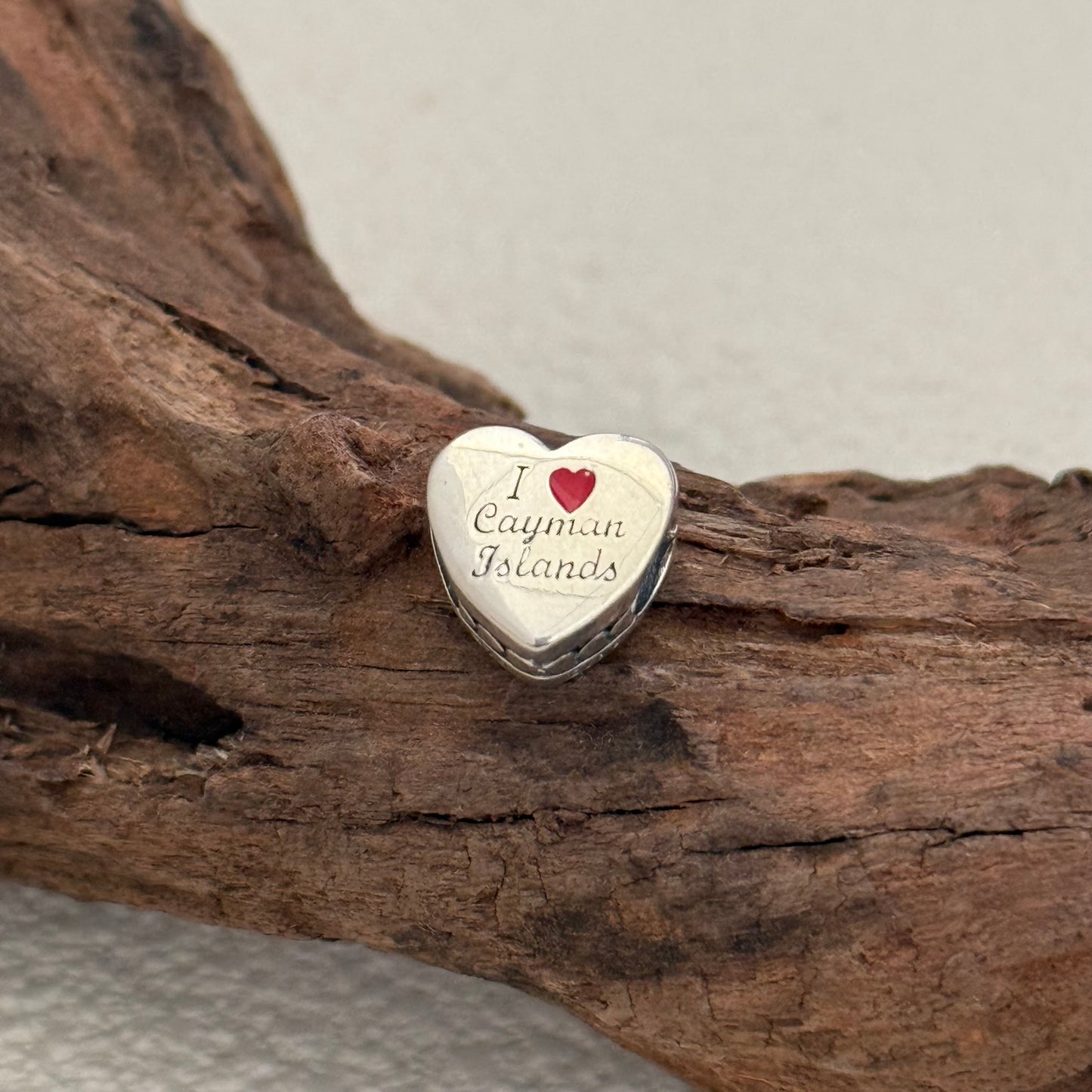 Cayman Islands Flag Exclusive Heart Bead Charm for Pandora Bracelet