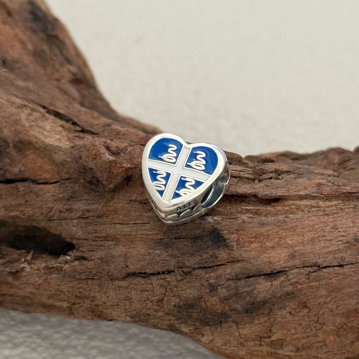 Martinique Snake flag Exclusive Heart Bead Charm for Pandora Bracelet