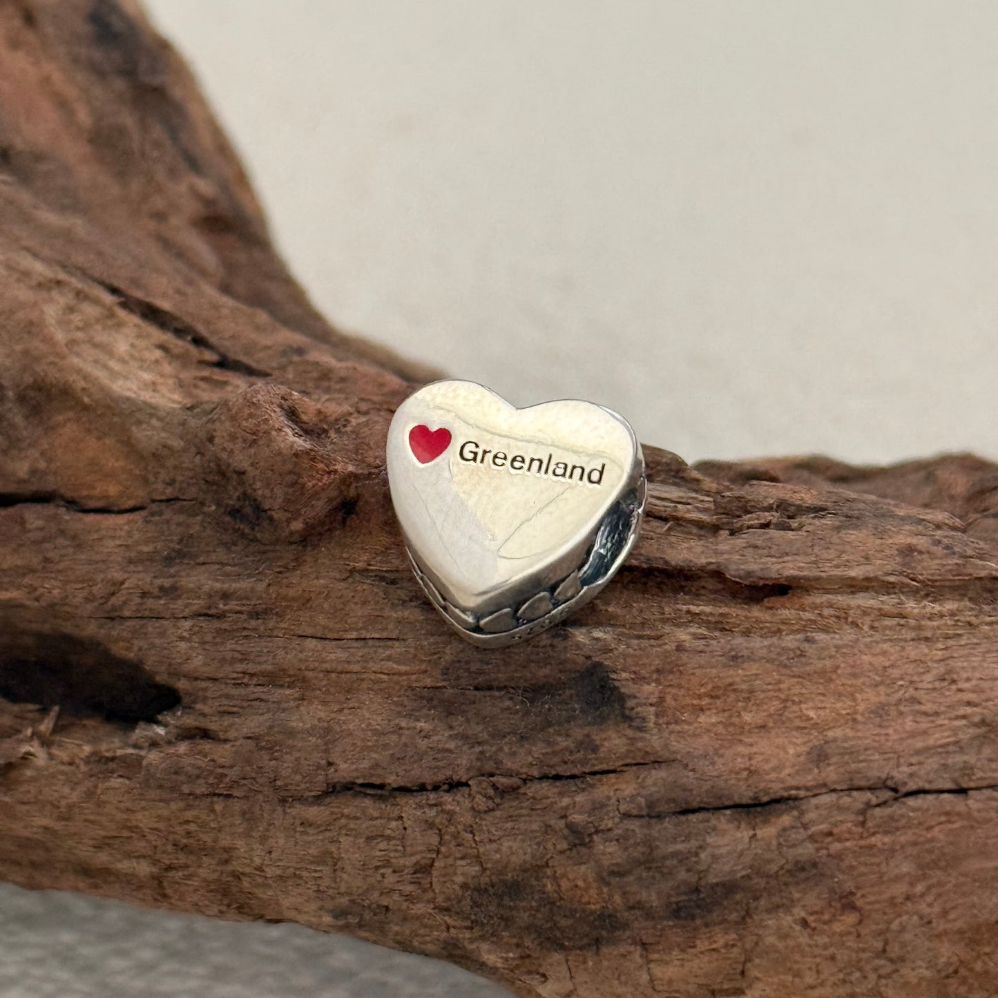 Greenland flag Exclusive Heart Bead Charm for Pandora Bracelet