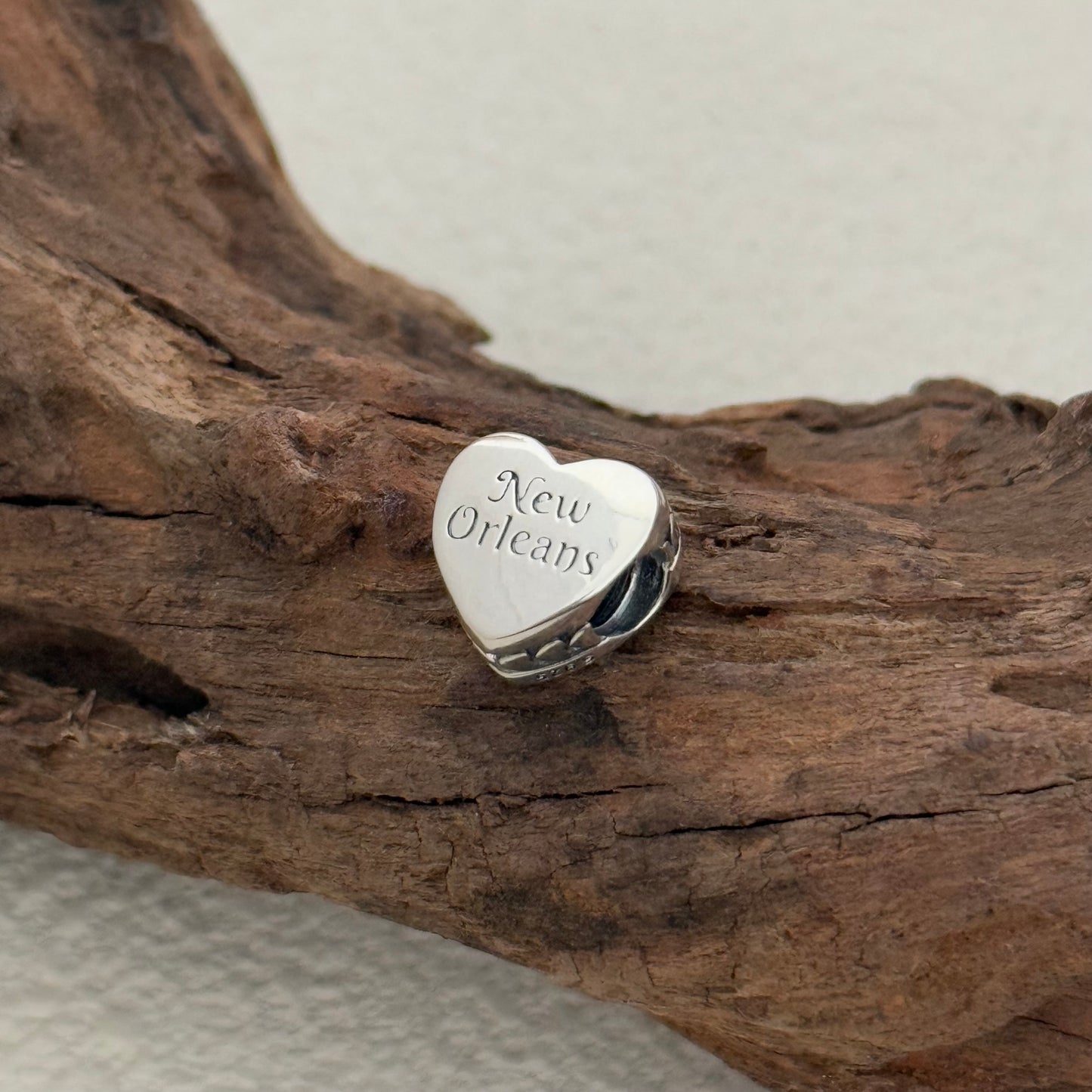 New Orleans Exclusive Heart Bead Charm for Pandora Bracelet
