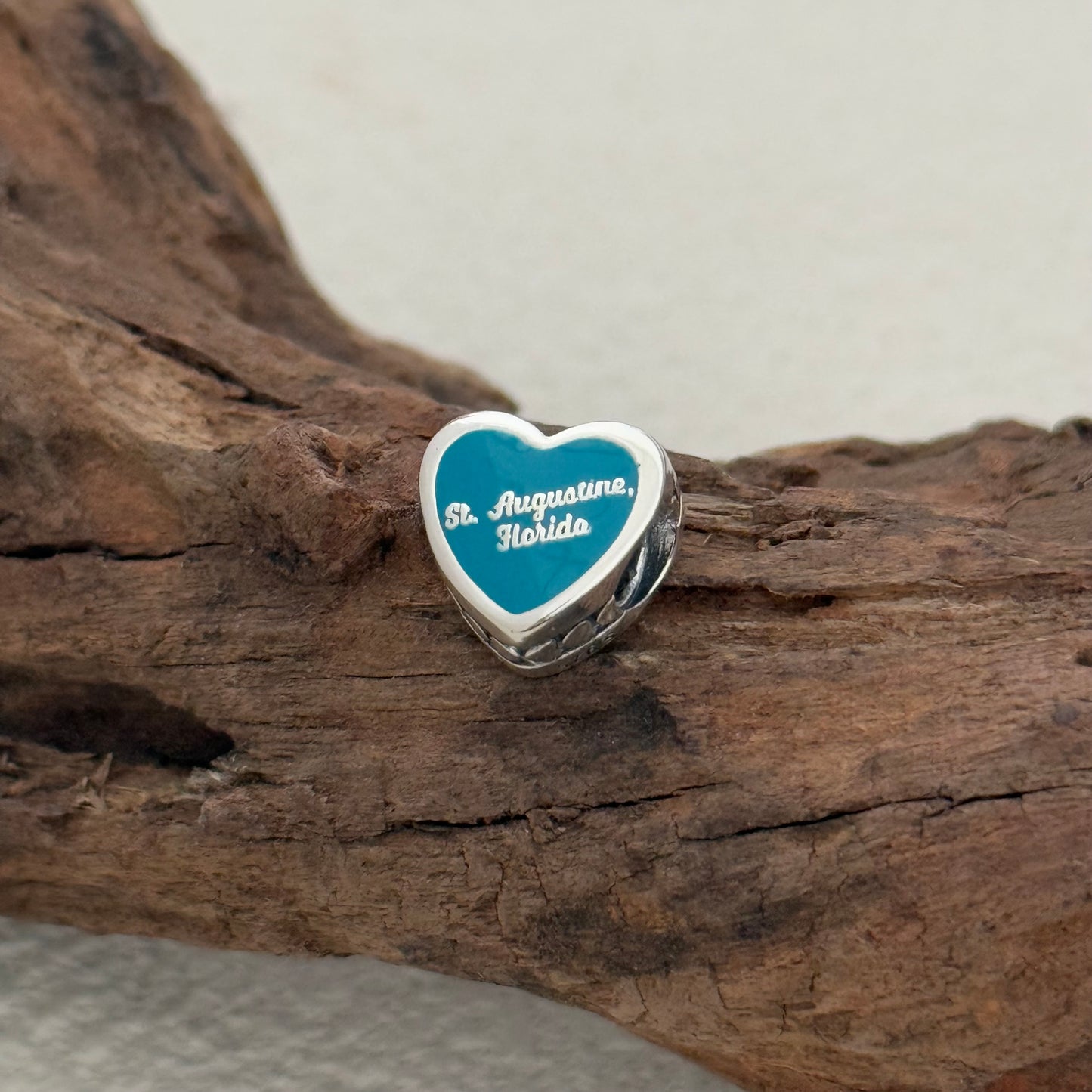 St. Augustine, Florida Exclusive Heart Bead Charm for Pandora Bracelet