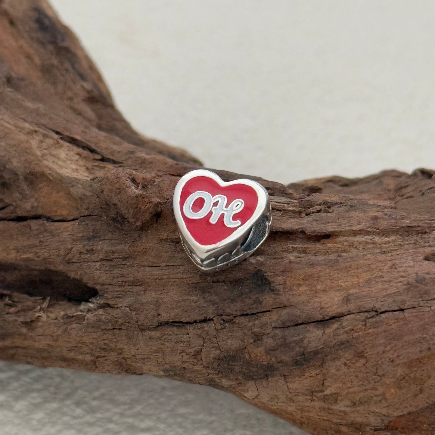 Ohio Exclusive Heart Bead Charm for Pandora Bracelet