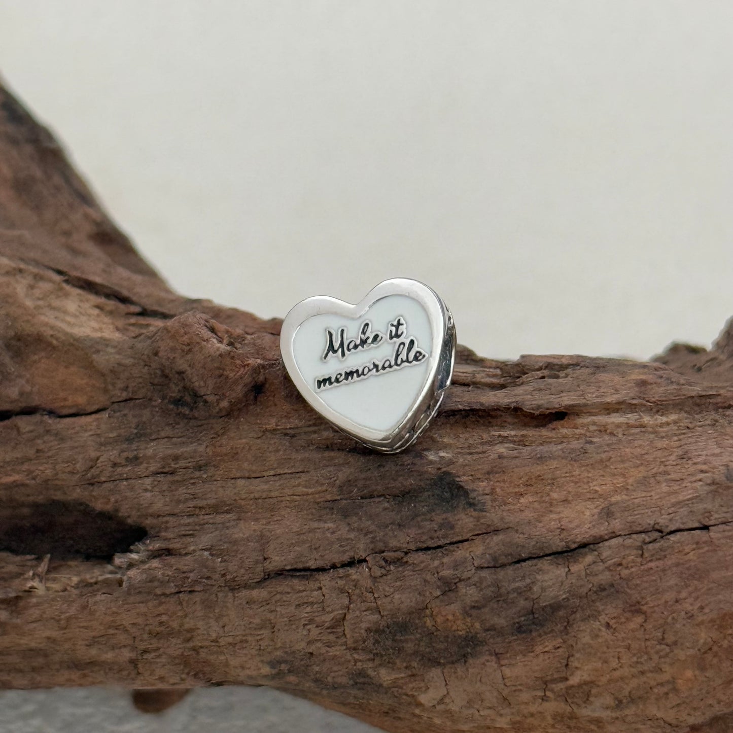 Las Vegas Make it memorable Exclusive Heart Bead Charm for Pandora Bracelet