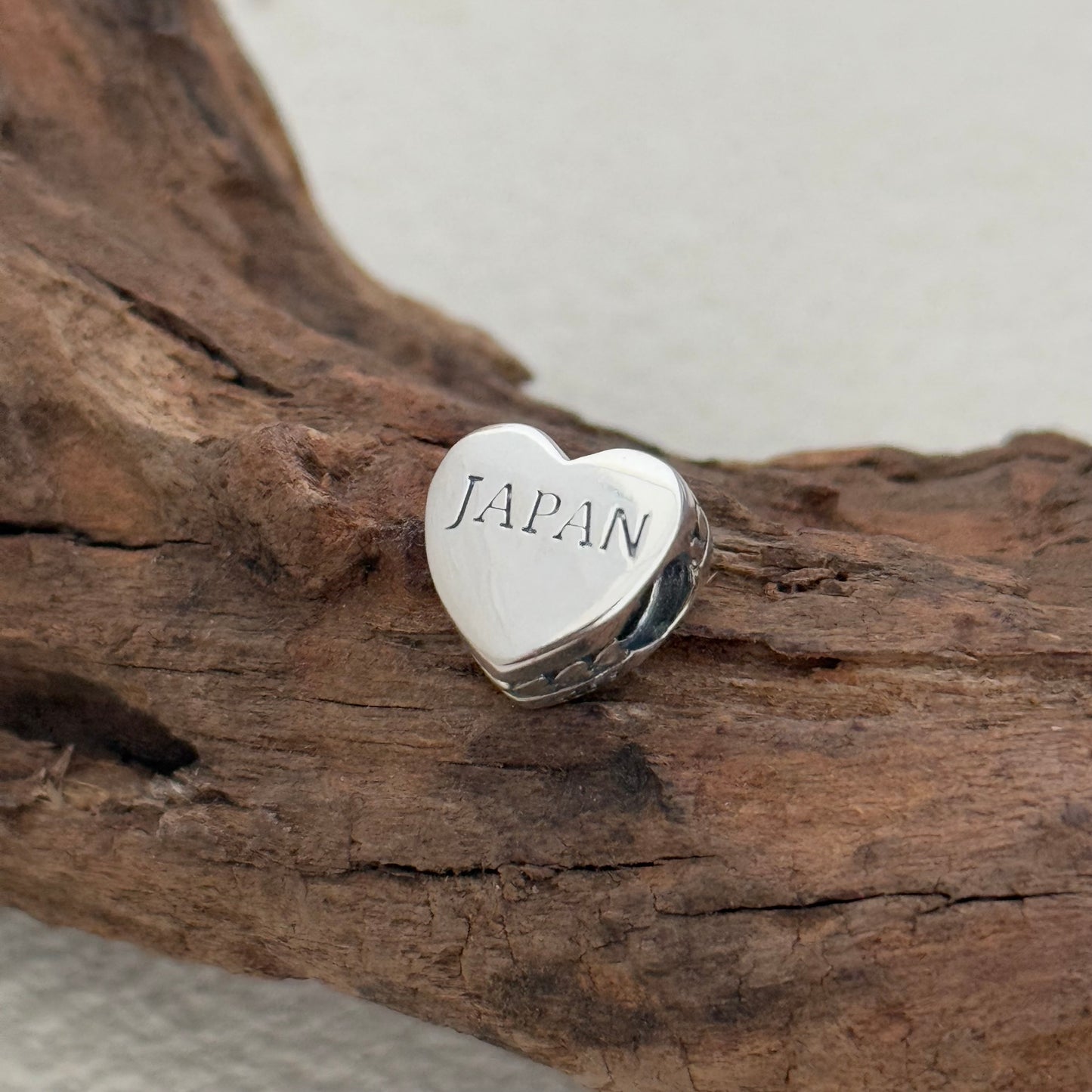Japan Fujiyama Exclusive Heart Bead Charm for Pandora Bracelet