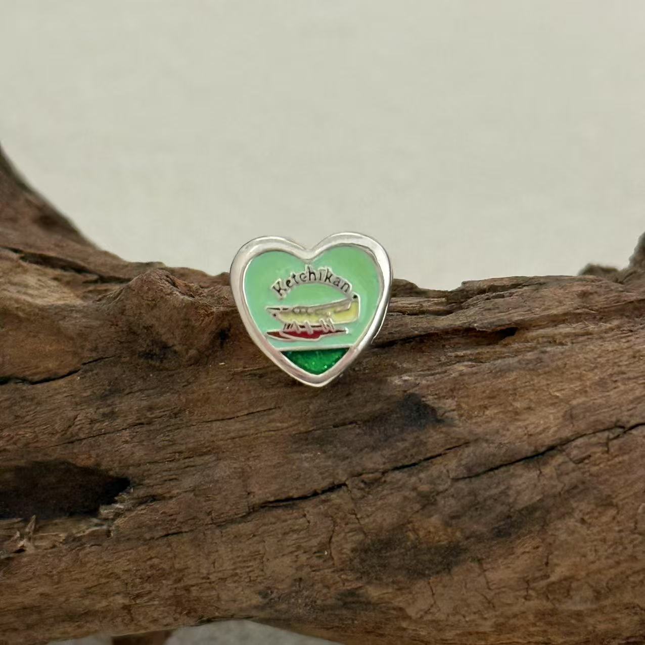 Ketchikan Alaska Exclusive Heart Bead Charm for Pandora Bracelet