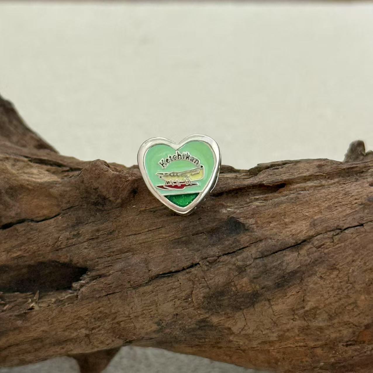 Ketchikan Alaska Exclusive Heart Bead Charm for Pandora Bracelet