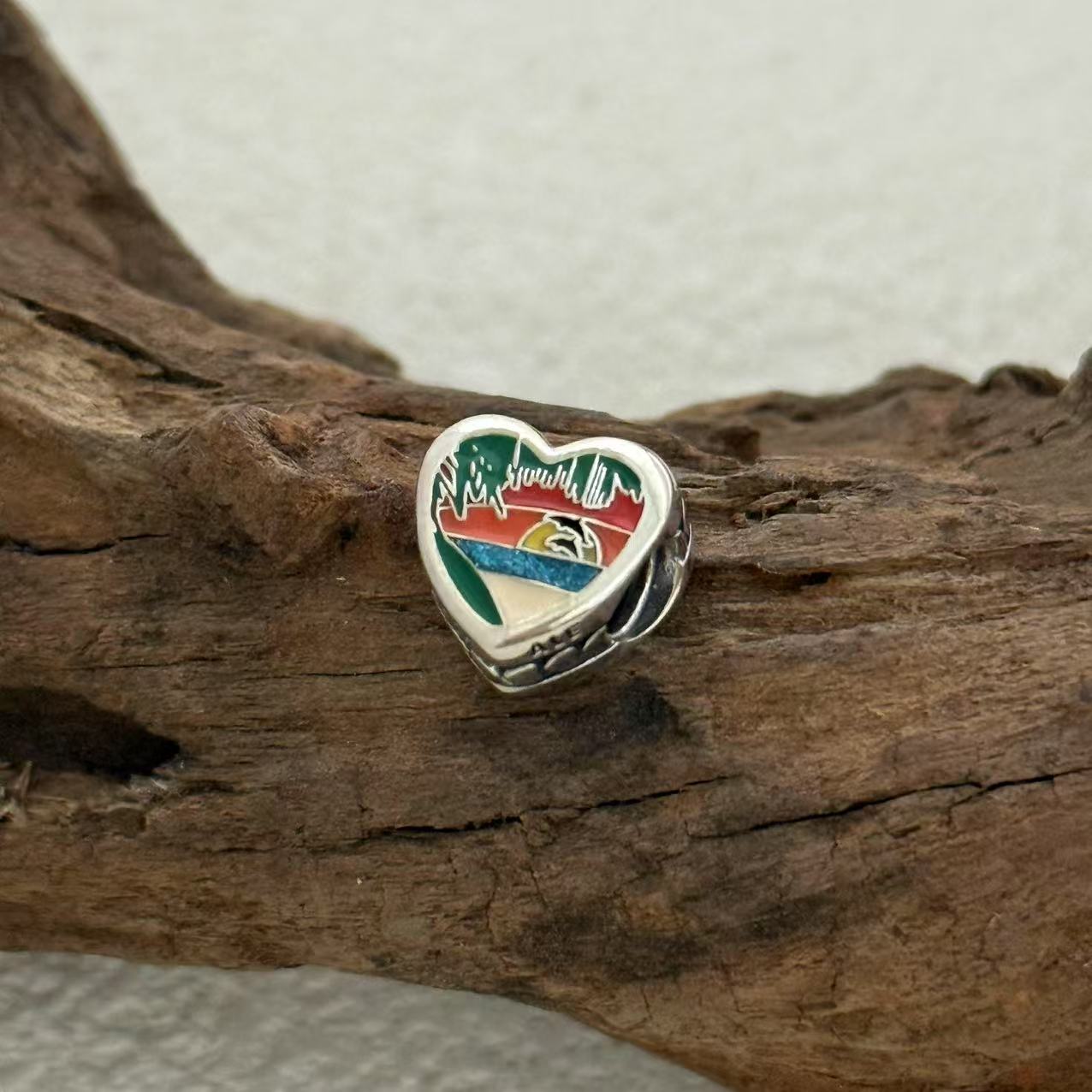 Florida Heaven Exclusive Heart Bead Charm for Pandora Bracelet