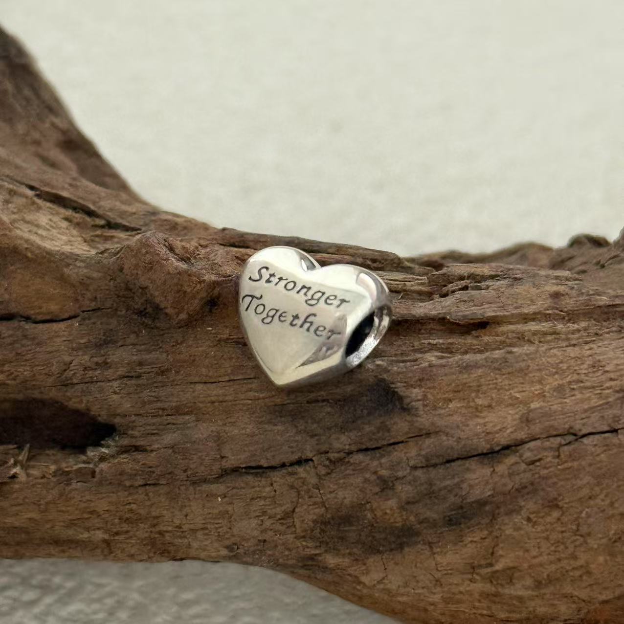 DO LEAD Stronger Together Charm Exclusive Heart Bead Charm for Pandora Bracelet