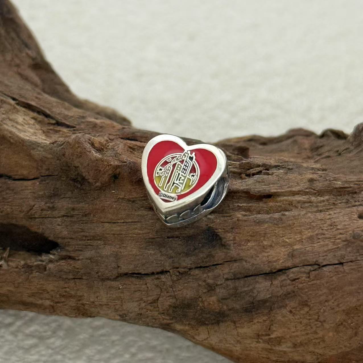 HTH Hollywood Tower Hotel Exclusive Heart Bead Charm for Pandora Bracelet