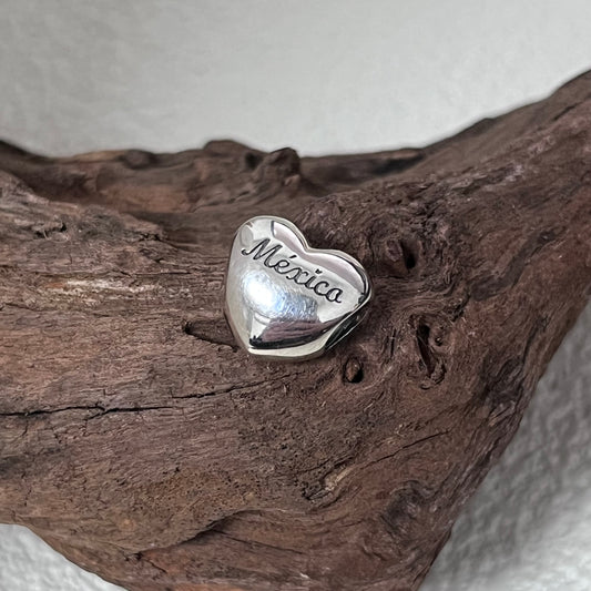 Mexico Exclusive Heart Bead Charm for Pandora Bracelet