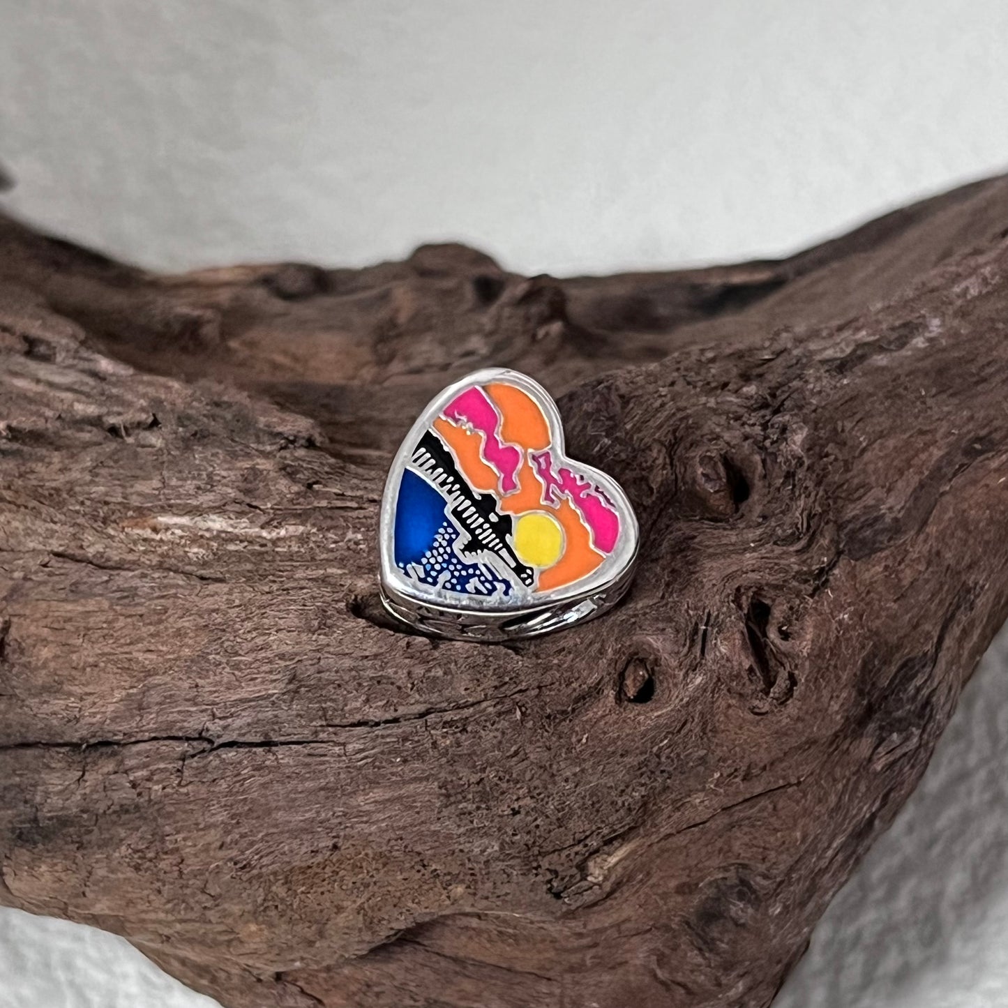 Naples Florida Exclusive Heart Bead Charm for Pandora Bracelet