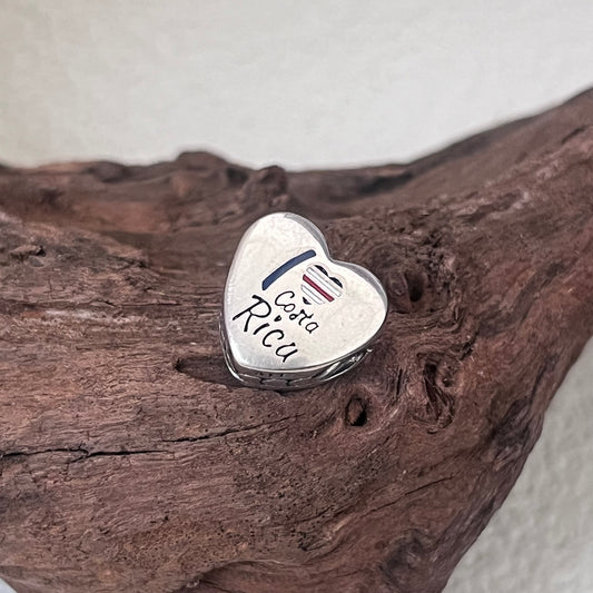 I love Costa Rica Exclusive Heart Bead Charm for Pandora Bracelet