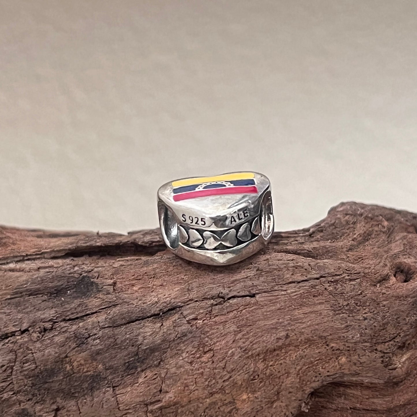 Venezuela Flag Exclusive Heart Bead Charm for Pandora Bracelet