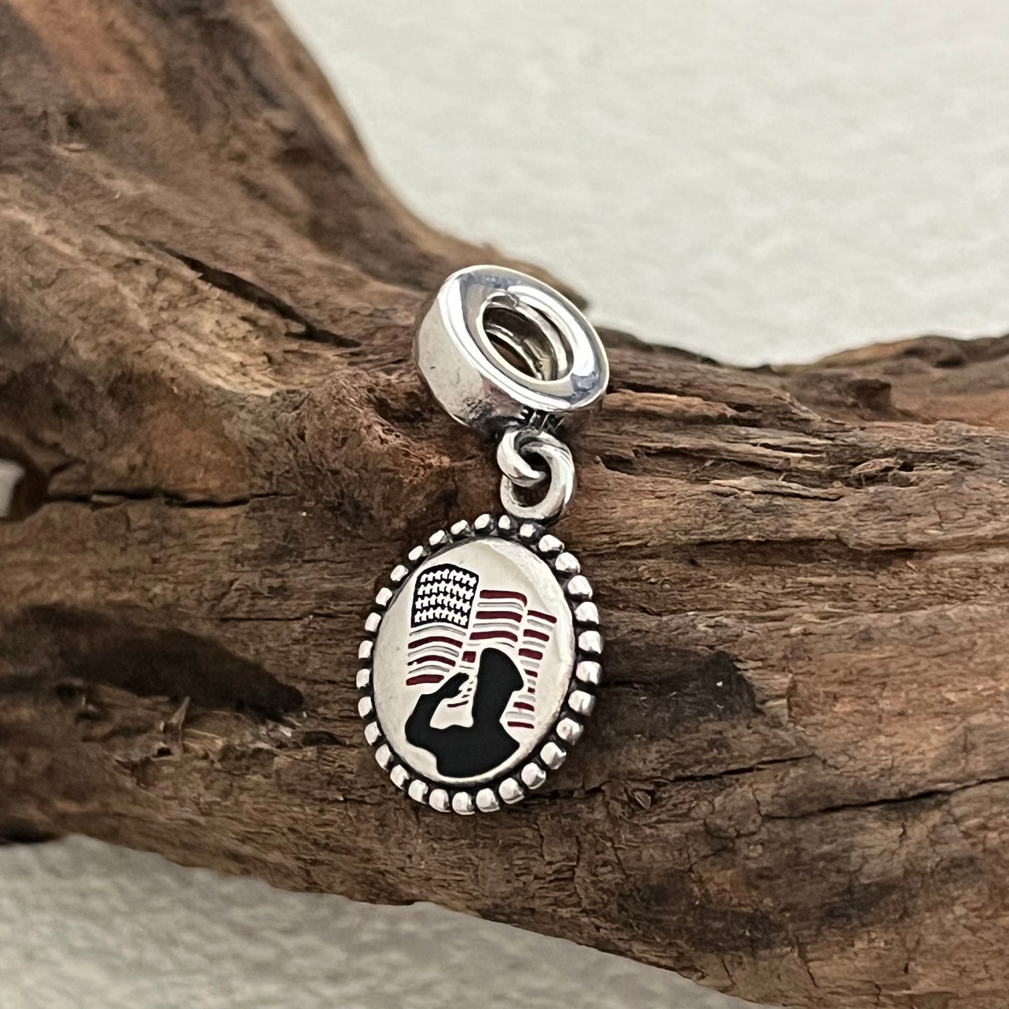 American Soldier Police Exclusive Dangle Charm for Pandora Bracelet