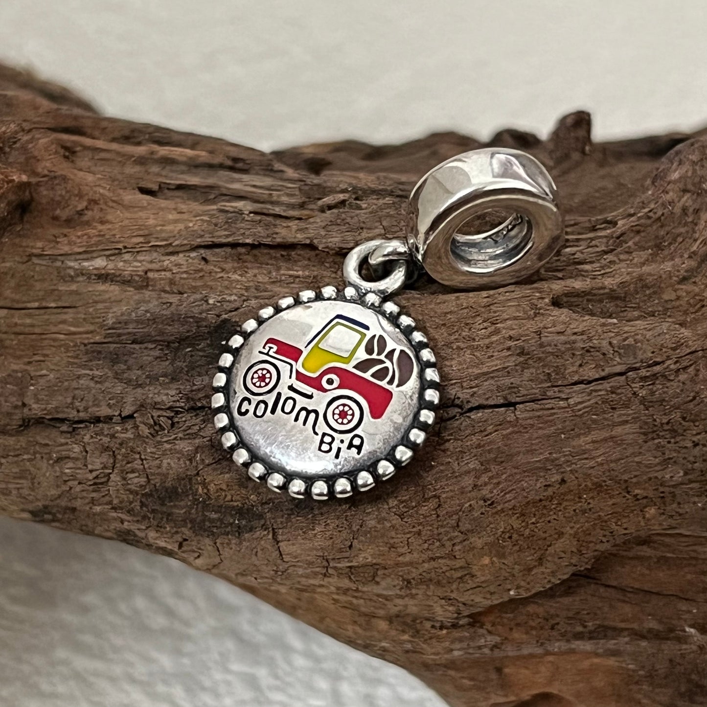 Colombia Exclusive Car Dangle Charm for Pandora Bracelet