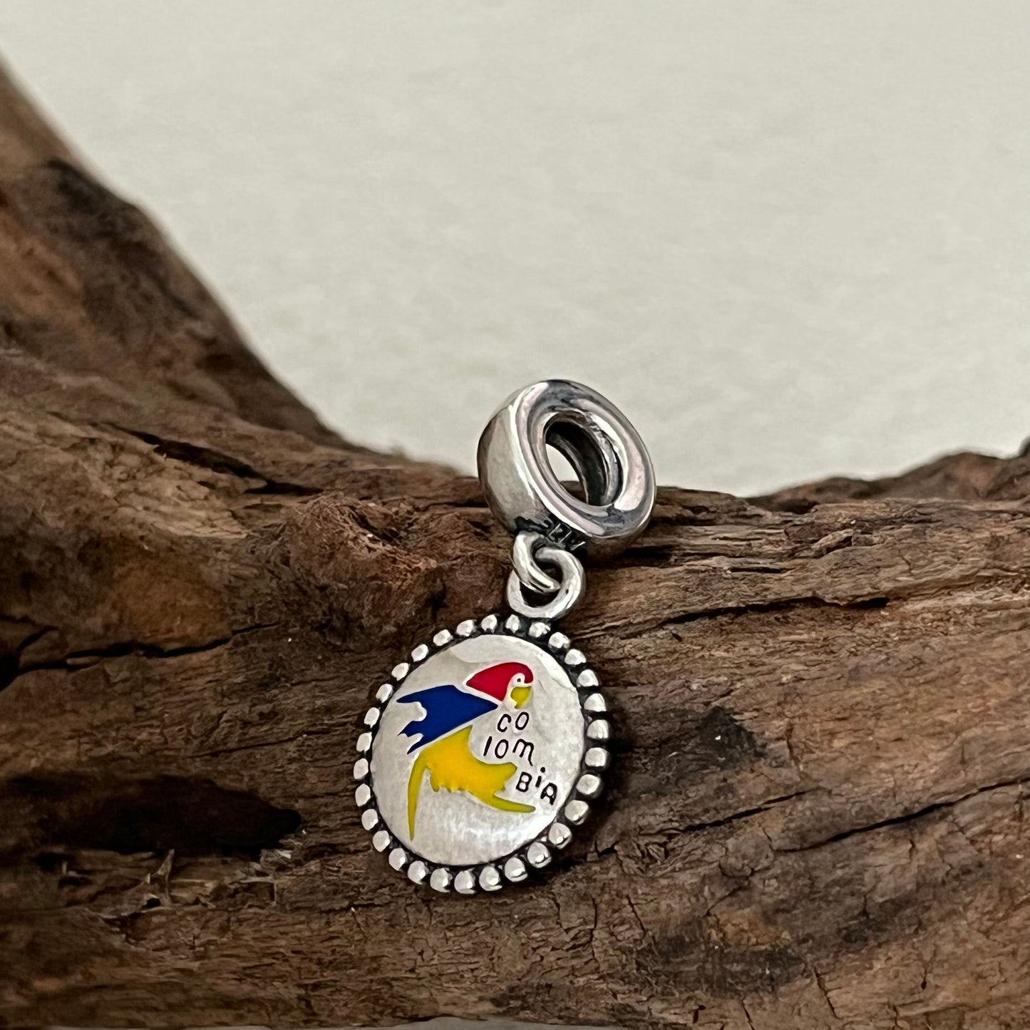 Colombia Parrot Exclusive Dangle Charm for Pandora Bracelet