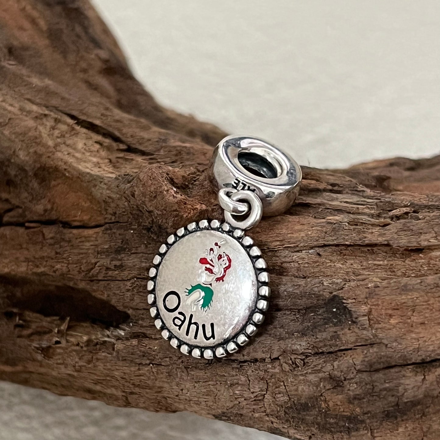 Oahu Hawaii Exclusive Dangle Charm for Pandora Bracelet