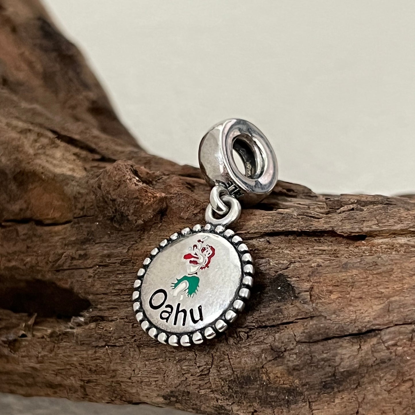 Oahu Hawaii Exclusive Dangle Charm for Pandora Bracelet