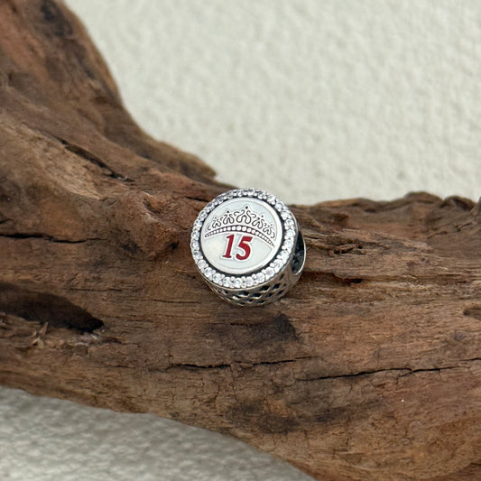 15 years old Exclusive Bead Charm S925 Silver for Pandora Bracelet