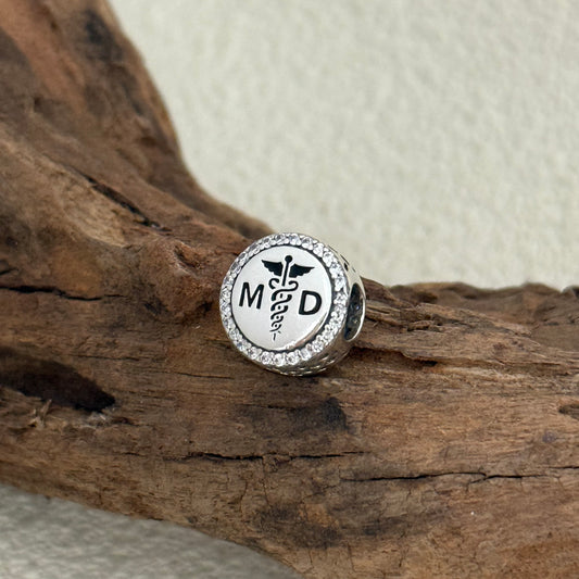 Doctor of Medicine MD Exclusive Bead Charm S925 Silver for Pandora Bracelet