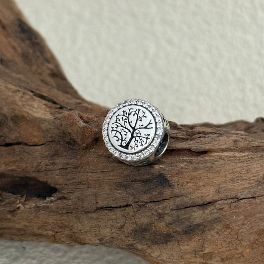 Grandma CZ Family Tree Exclusive Bead Charm S925 Silver for Pandora Bracelet
