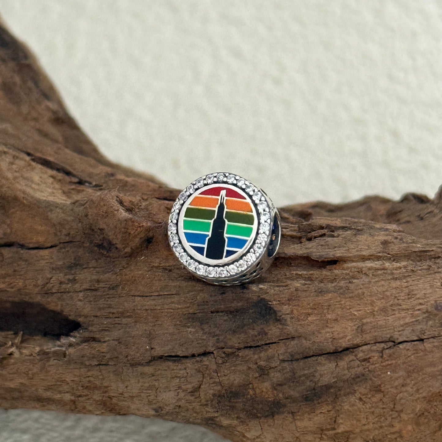 Rainbow Chicago Sears Tower Exclusive Bead Charm S925 Silver for Pandora Bracelet