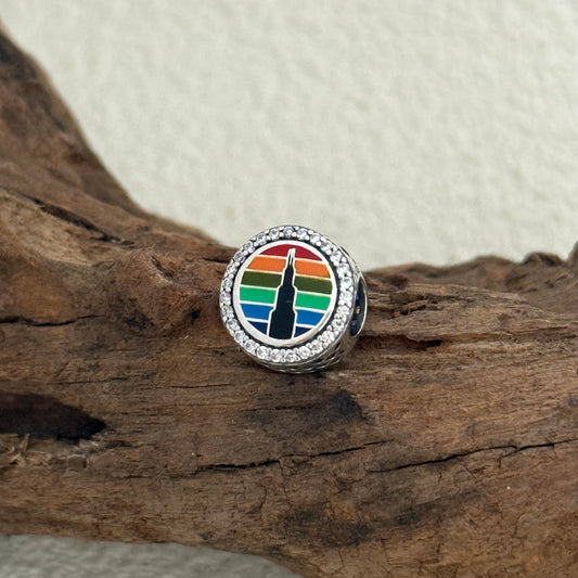 Rainbow Chicago Sears Tower Exclusive Bead Charm S925 Silver for Pandora Bracelet