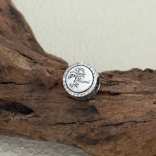 Miami Palm Exclusive Bead Charm S925 Silver for Pandora Bracelet