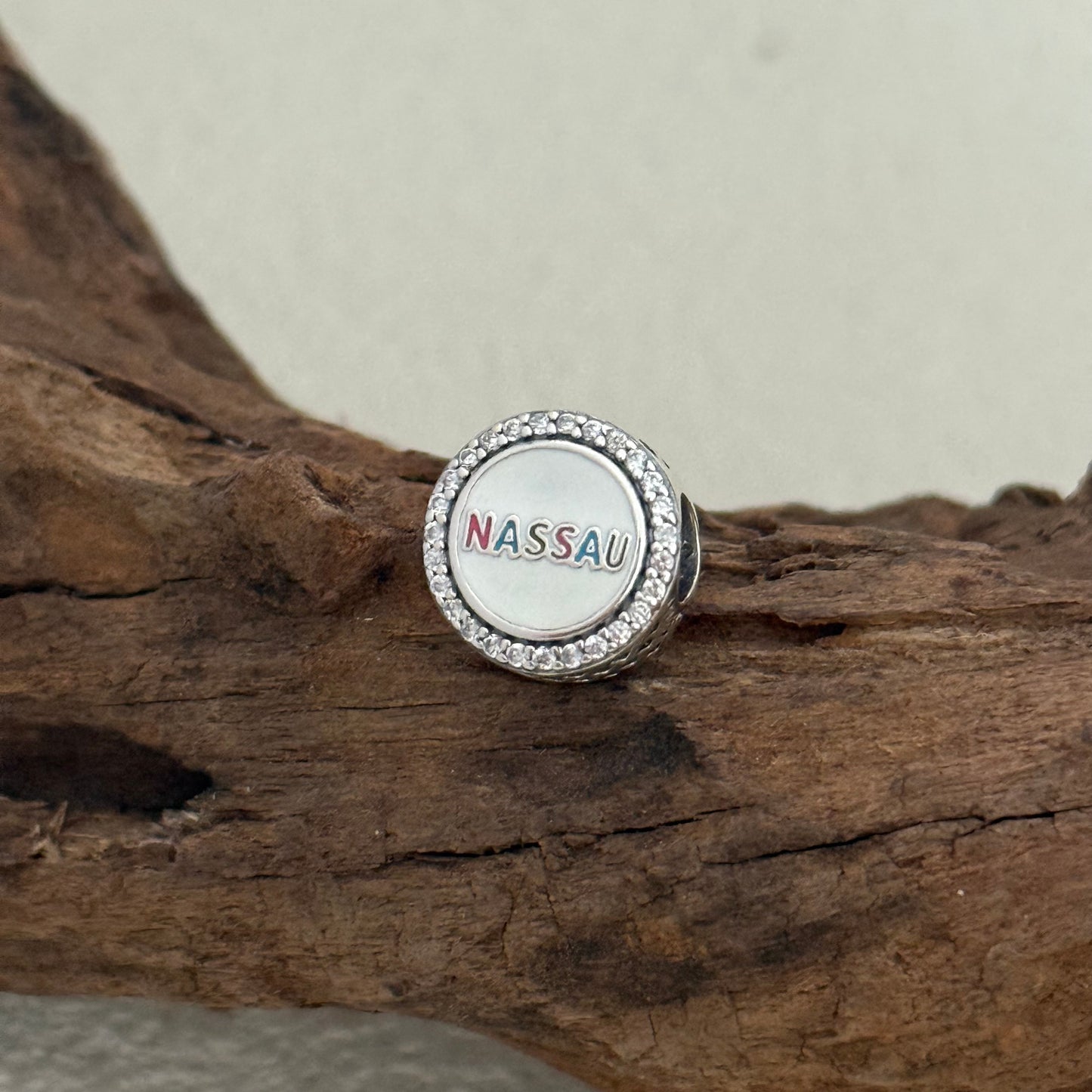 Nassau Logo Flamingo Exclusive Bead Charm S925 Silver for Pandora Bracelet