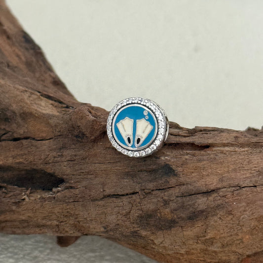 Flipper Curacao Exclusive Bead Charm S925 Silver for Pandora Bracelet