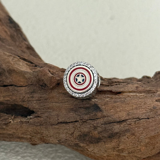 Marvel The Avengers Captain America Exclusive Bead Charm S925 Silver for Pandora Bracelet