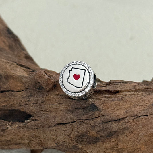 Arizona map Exclusive Bead Charm for Pandora Bracelet