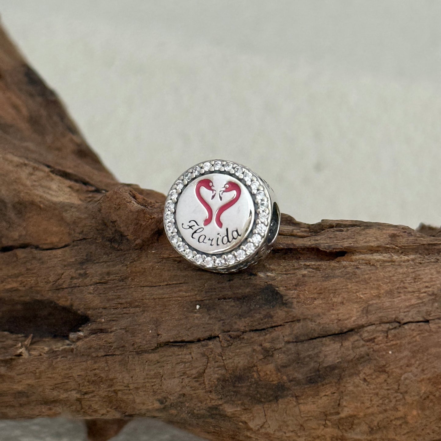 Beach flamingo florida Exclusive Bead Charm for Pandora Bracelet