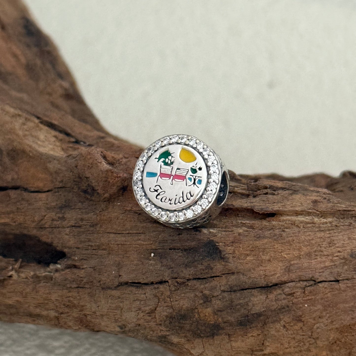 Beach flamingo florida Exclusive Bead Charm for Pandora Bracelet