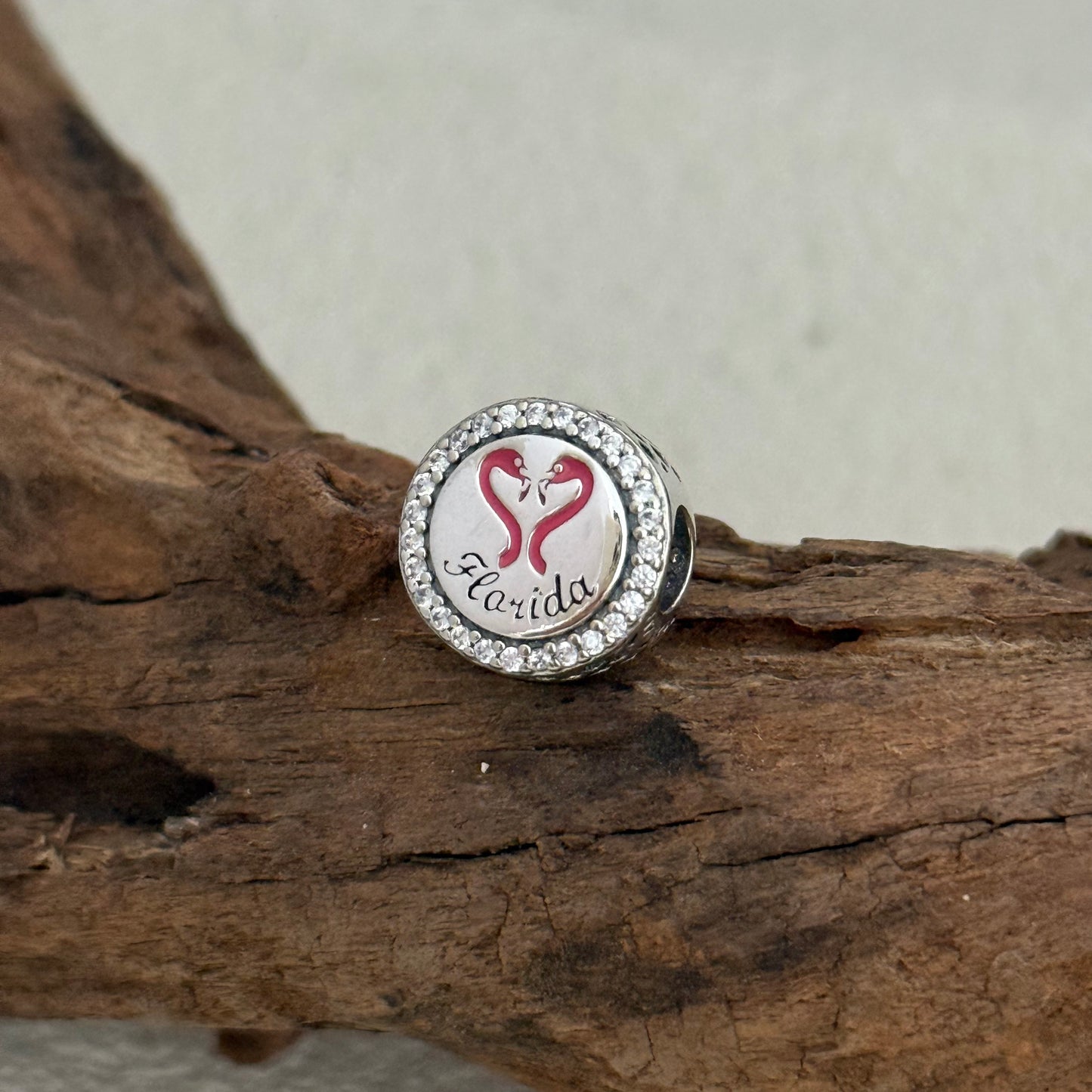Beach flamingo florida Exclusive Bead Charm for Pandora Bracelet