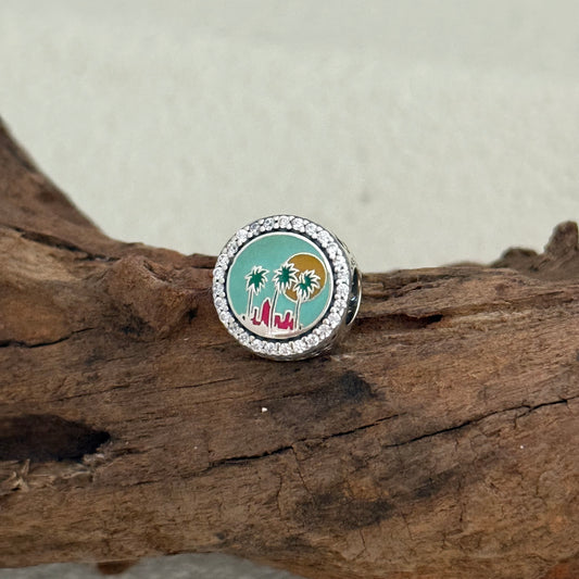 Miami Beach Exclusive Bead Charm S925 Silver for Pandora Bracelet