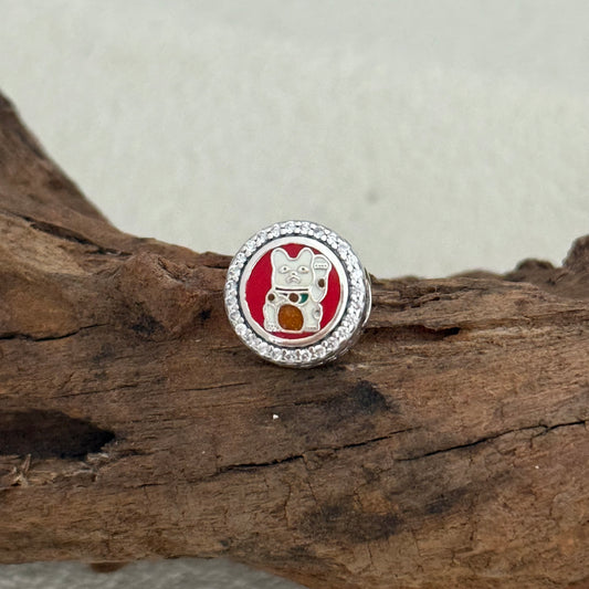 Lucky Cat wealth Exclusive Bead Charm for Pandora Bracelet