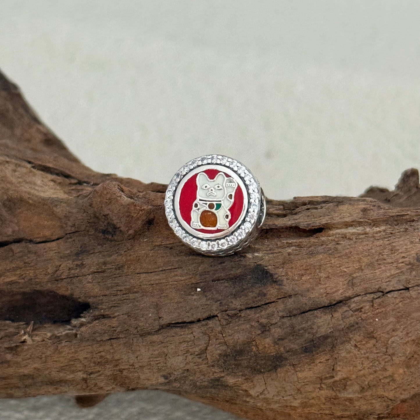 Lucky Cat wealth Exclusive Bead Charm for Pandora Bracelet