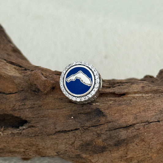 HOME Florida Map Blue Exclusive Bead Charm S925 Silver for Pandora Bracelet