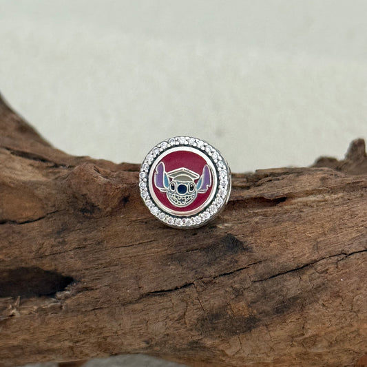 Disney Parks Stitch “Class of 2022” Graduation Exclusive Bead Charm for Pandora Bracelet