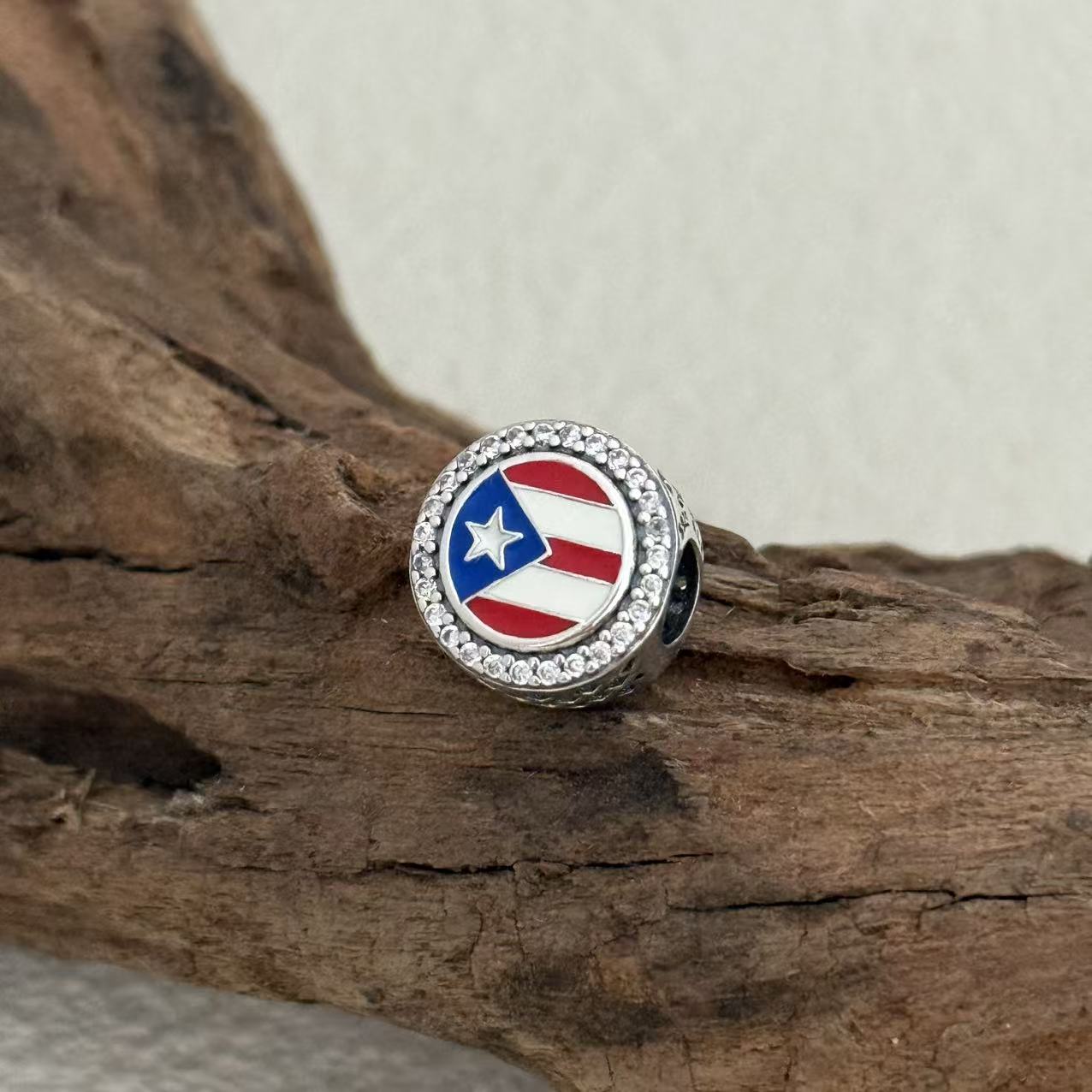 Puerto Rico Flag Exclusive Bead Charm for Pandora Bracelet