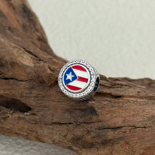 Puerto Rico Flag Exclusive Bead Charm for Pandora Bracelet