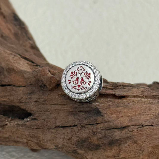 Hungarian Folk Motif Exclusive Bead Charm for Pandora Bracelet