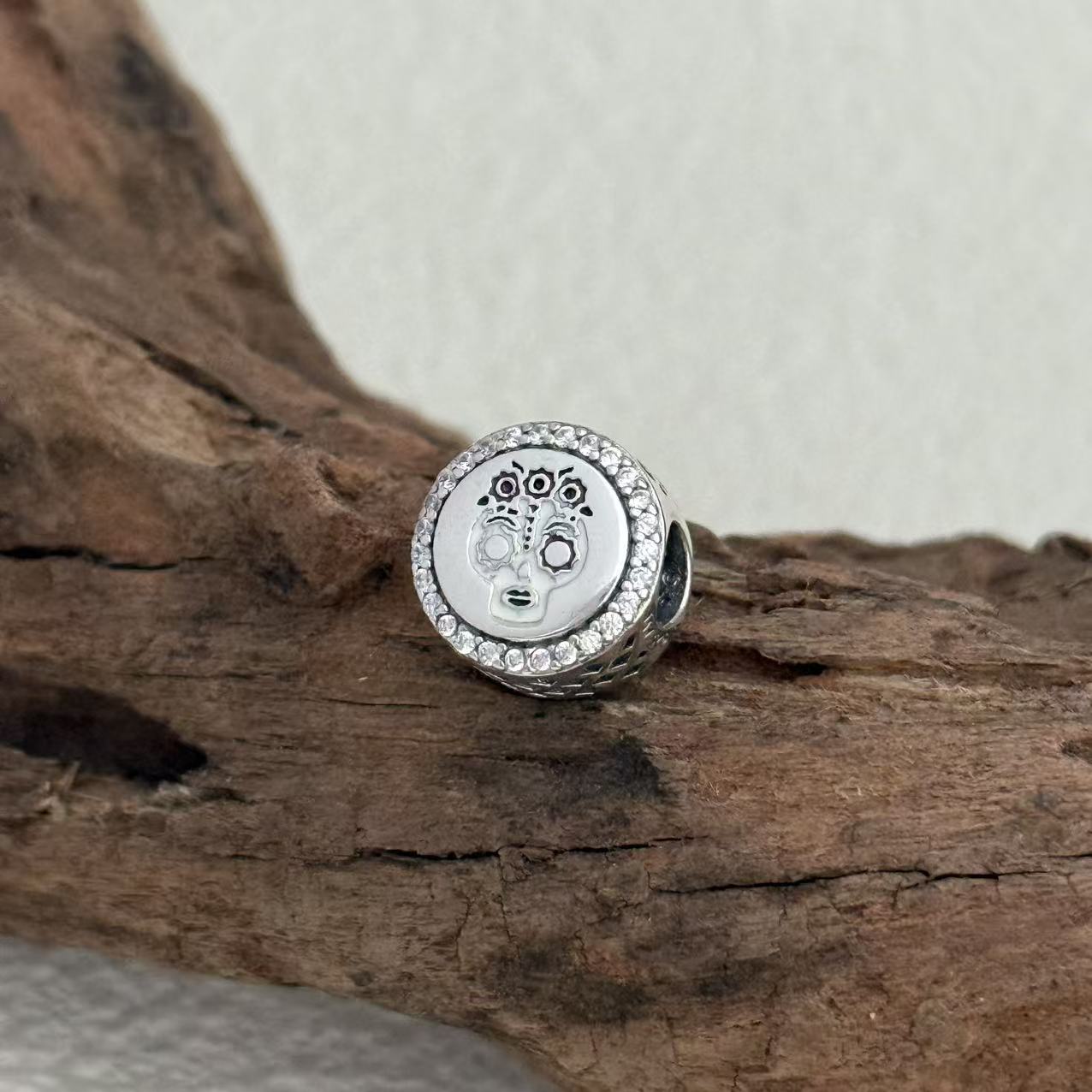 LTD EDT Frida Kahlo Diego Skull Exclusive Bead Charm S925 Silver for Pandora Bracelet