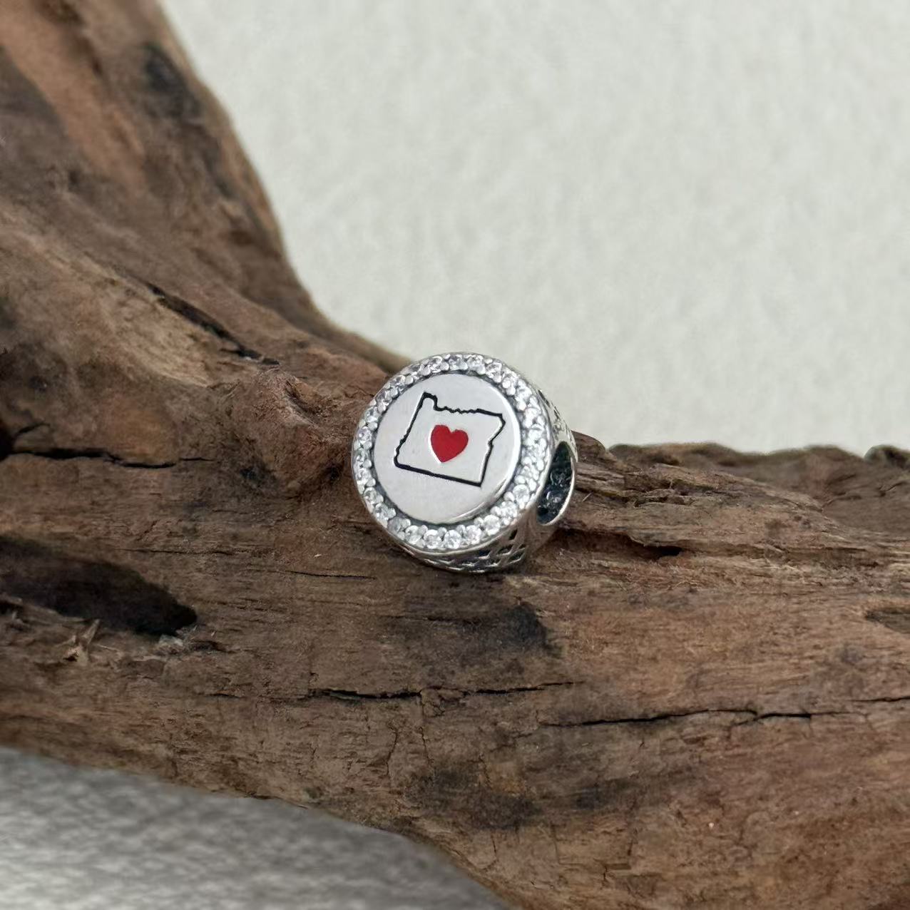 Oregon Map Exclusive Bead Charm for Pandora Bracelet