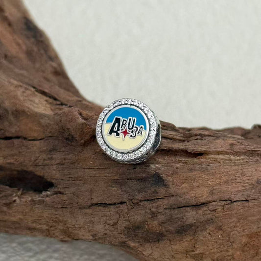 Aruba Island seaside Exclusive Bead Charm for Pandora Bracelet