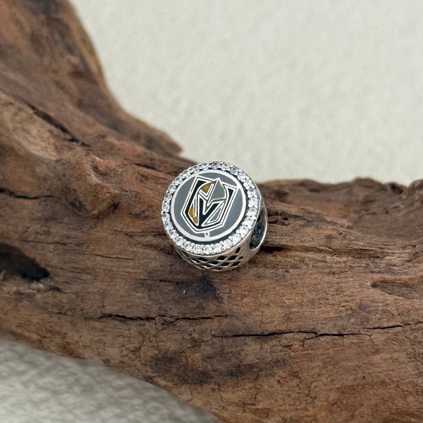 Vegas Golden Knights Hockey Double Sided Exclusive Bead Charm S925 Silver for Pandora Bracelet